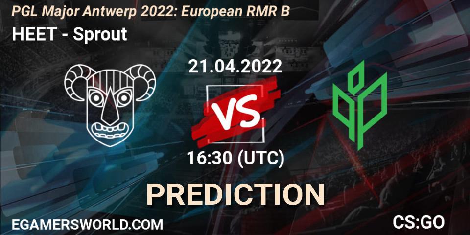 HEET vs Sprout: Match Prediction. 21.04.2022 at 16:35, Counter-Strike (CS2), PGL Major Antwerp 2022: European RMR B