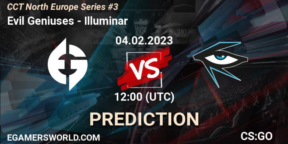 Evil Geniuses vs Illuminar: Match Prediction. 04.02.23, CS2 (CS:GO), CCT North Europe Series #3