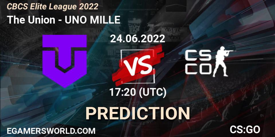 The Union vs UNO MILLE: Match Prediction. 24.06.2022 at 17:20, Counter-Strike (CS2), CBCS Elite League 2022