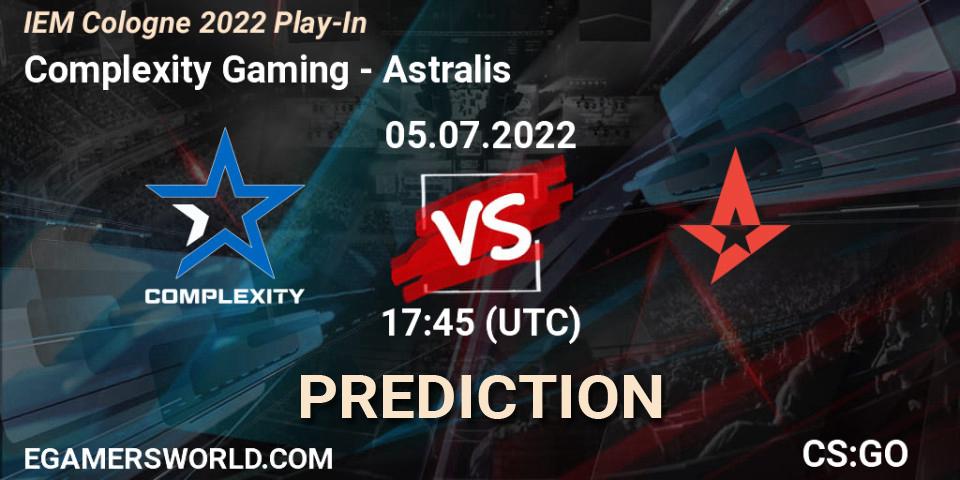 Complexity Gaming vs Astralis: Match Prediction. 05.07.22, CS2 (CS:GO), IEM Cologne 2022 Play-In