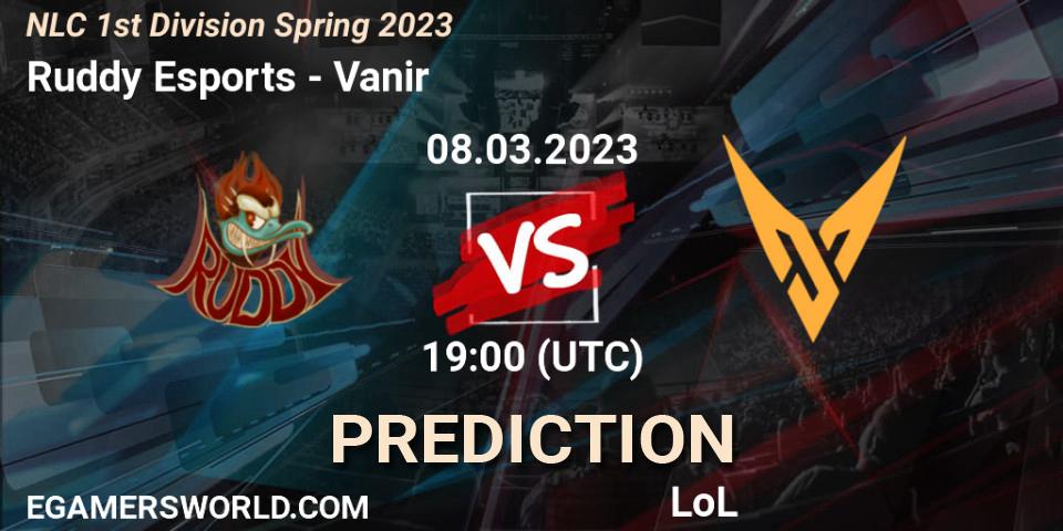 Ruddy Esports vs Vanir: Match Prediction. 14.02.2023 at 19:00, LoL, NLC 1st Division Spring 2023