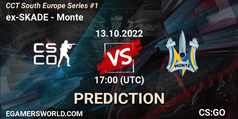 ex-SKADE vs Monte: Match Prediction. 13.10.2022 at 17:15, Counter-Strike (CS2), CCT South Europe Series #1
