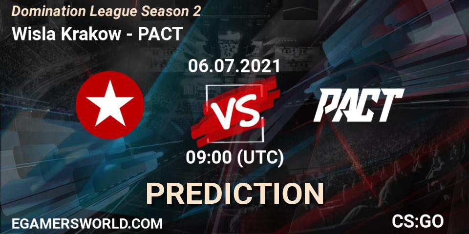 Wisla Krakow vs PACT: Match Prediction. 06.07.2021 at 09:00, Counter-Strike (CS2), Domination League Season 2