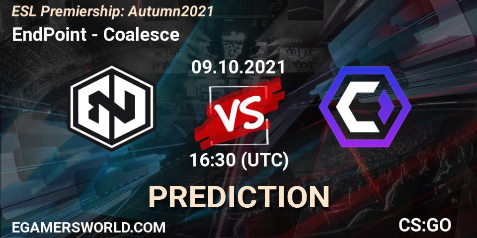 EndPoint vs Coalesce: Match Prediction. 09.10.21, CS2 (CS:GO), ESL Premiership: Autumn 2021