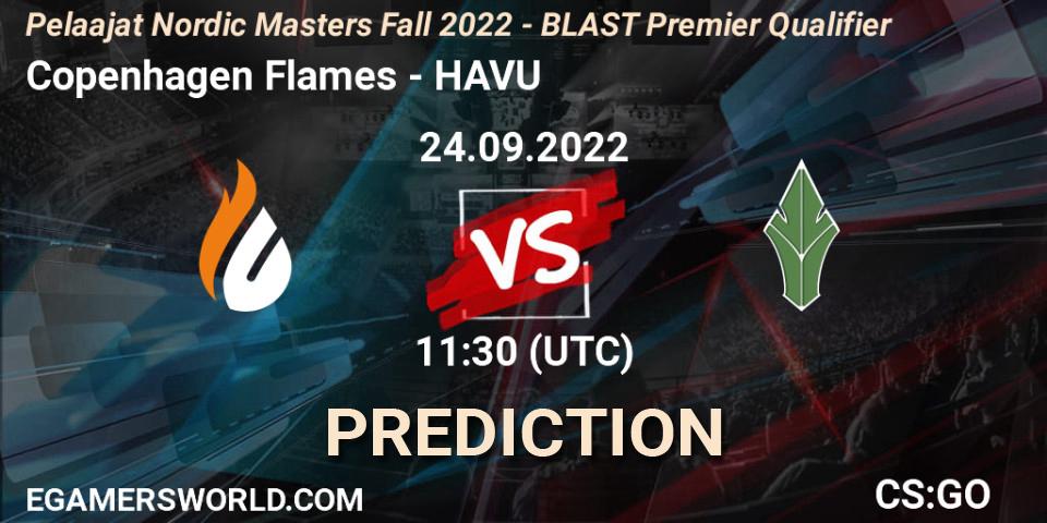 Copenhagen Flames vs HAVU: Match Prediction. 24.09.2022 at 11:30, Counter-Strike (CS2), Pelaajat.com Nordic Masters: Fall 2022