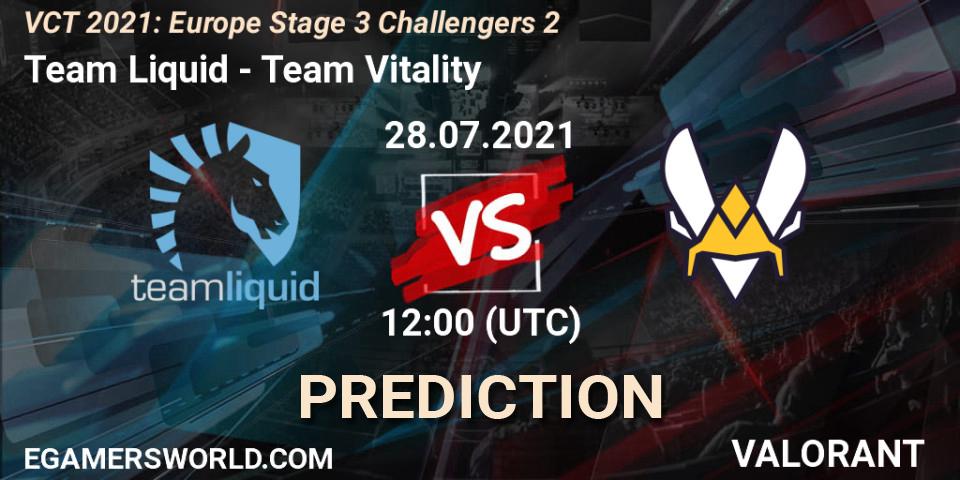Team Liquid vs Team Vitality: Match Prediction. 28.07.21, VALORANT, VCT 2021: Europe Stage 3 Challengers 2