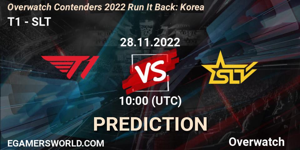 T1 vs SLT: Match Prediction. 28.11.22, Overwatch, Overwatch Contenders 2022 Run It Back: Korea
