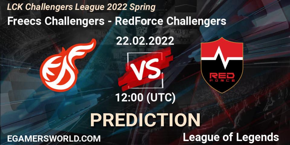 Freecs Challengers vs RedForce Challengers: Match Prediction. 22.02.2022 at 12:15, LoL, LCK Challengers League 2022 Spring