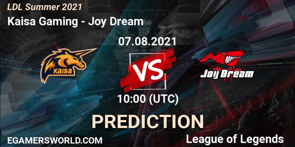Kaisa Gaming vs Joy Dream: Match Prediction. 07.08.2021 at 12:00, LoL, LDL Summer 2021