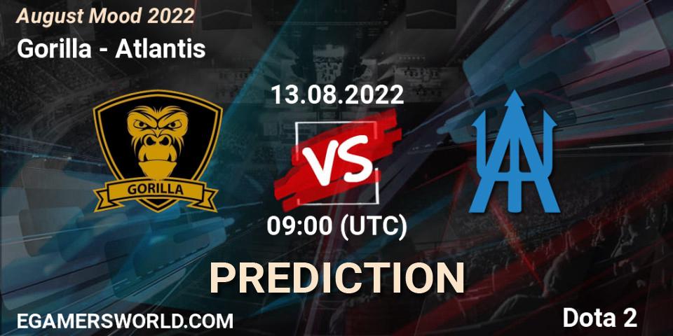 Gorilla vs Atlantis: Match Prediction. 13.08.2022 at 09:56, Dota 2, August Mood 2022