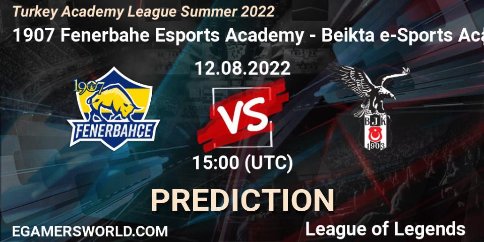1907 Fenerbahçe Esports Academy vs Beşiktaş e-Sports Academy: Match Prediction. 12.08.2022 at 15:00, LoL, Turkey Academy League Summer 2022