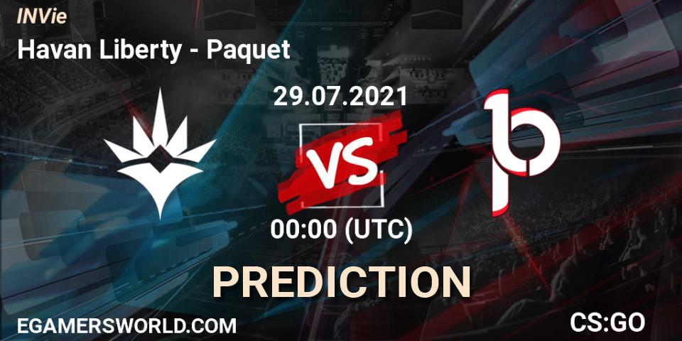 Havan Liberty vs Paquetá: Match Prediction. 29.07.2021 at 00:40, Counter-Strike (CS2), INVie