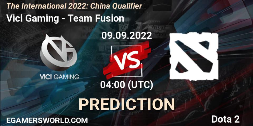 Vici Gaming vs Team Fusion: Match Prediction. 09.09.22, Dota 2, The International 2022: China Qualifier