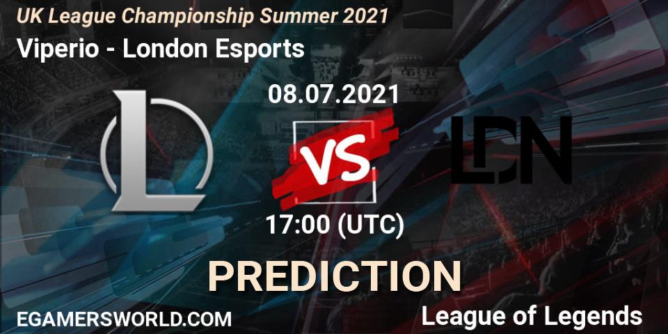 Viperio vs London Esports: Match Prediction. 08.07.2021 at 17:00, LoL, UK League Championship Summer 2021