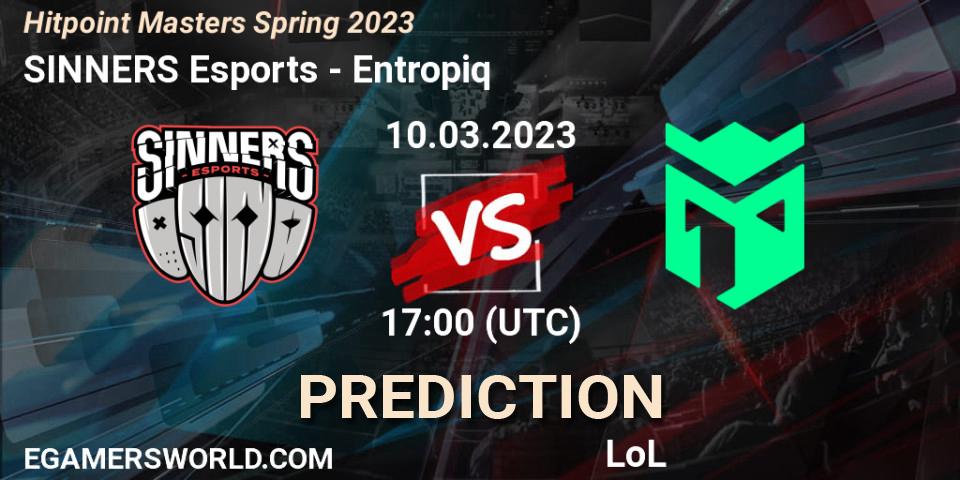 SINNERS Esports vs Entropiq: Match Prediction. 14.02.23, LoL, Hitpoint Masters Spring 2023