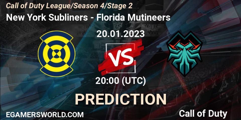 New York Subliners vs Florida Mutineers: Match Prediction. 20.01.2023 at 20:00, Call of Duty, Call of Duty League 2023: Stage 2 Major Qualifiers