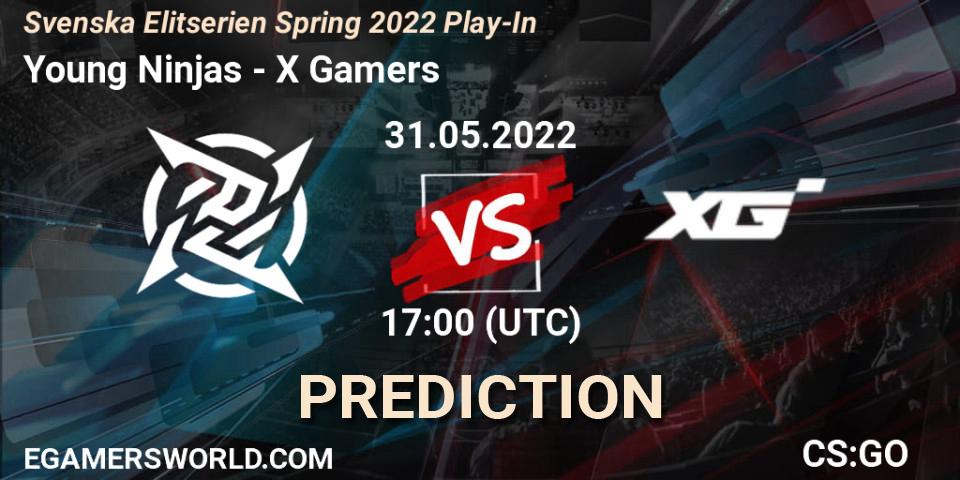 Young Ninjas vs X Gamers: Match Prediction. 31.05.2022 at 17:00, Counter-Strike (CS2), Svenska Elitserien Spring 2022 Play-In