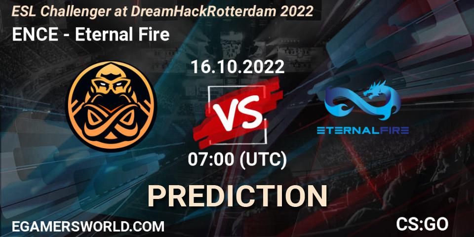 ENCE vs Eternal Fire: Match Prediction. 16.10.22, CS2 (CS:GO), ESL Challenger at DreamHack Rotterdam 2022