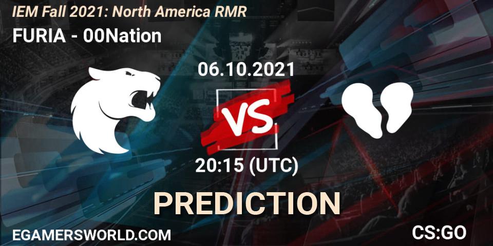 FURIA vs 00Nation: Match Prediction. 06.10.2021 at 20:30, Counter-Strike (CS2), IEM Fall 2021: North America RMR