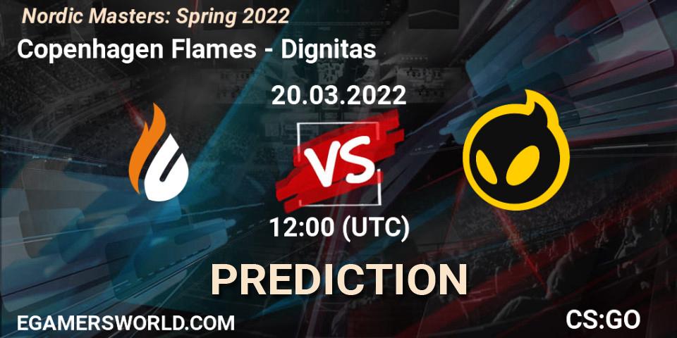 Copenhagen Flames vs Dignitas: Match Prediction. 20.03.22, CS2 (CS:GO), Nordic Masters: Spring 2022