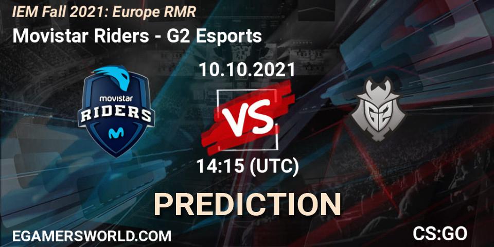 Movistar Riders vs G2 Esports: Match Prediction. 10.10.2021 at 15:20, Counter-Strike (CS2), IEM Fall 2021: Europe RMR