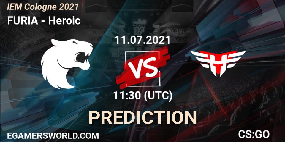 FURIA vs Heroic: Match Prediction. 11.07.2021 at 11:30, Counter-Strike (CS2), IEM Cologne 2021