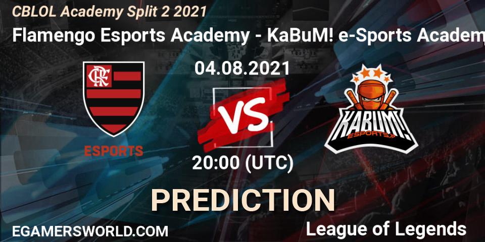 Flamengo Esports Academy vs KaBuM! Academy: Match Prediction. 04.08.2021 at 20:00, LoL, CBLOL Academy Split 2 2021