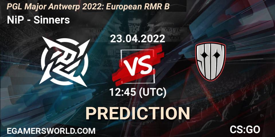 NiP vs Sinners: Match Prediction. 23.04.22, CS2 (CS:GO), PGL Major Antwerp 2022: European RMR B