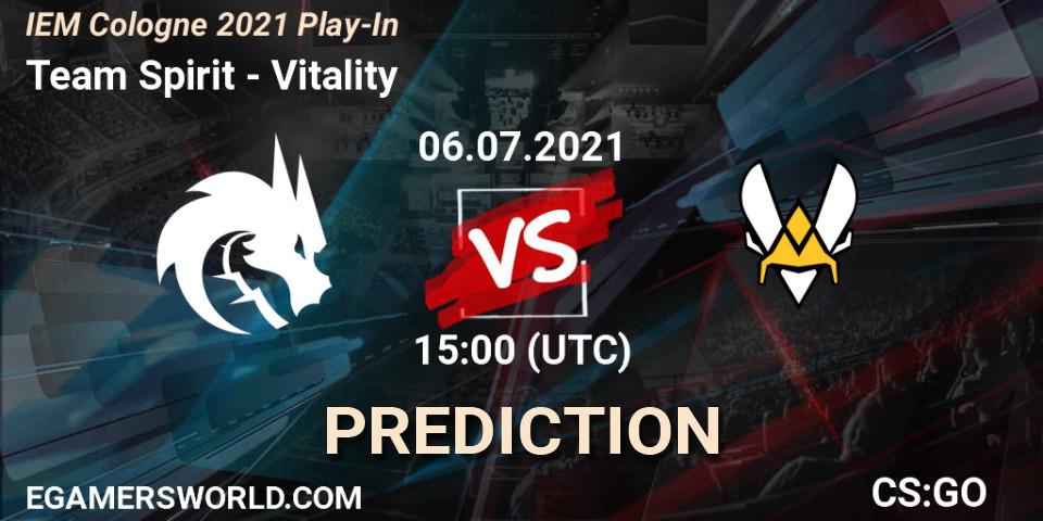 Team Spirit vs Vitality: Match Prediction. 06.07.2021 at 15:15, Counter-Strike (CS2), IEM Cologne 2021 Play-In