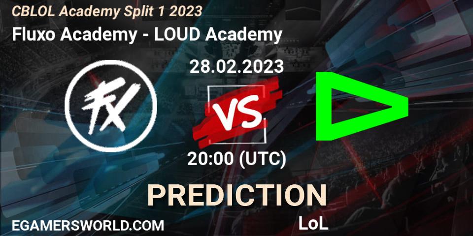 Fluxo Academy vs LOUD Academy: Match Prediction. 28.02.23, LoL, CBLOL Academy Split 1 2023