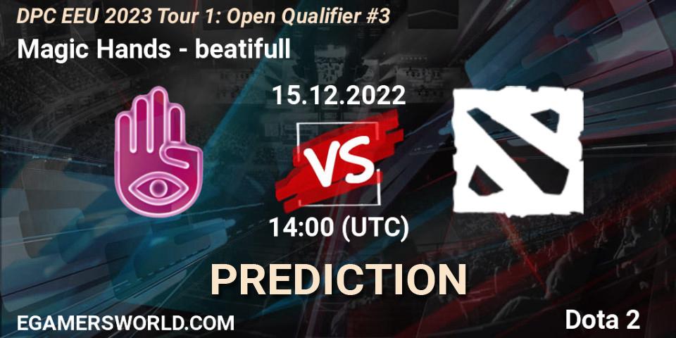 Magic Hands vs beatifull: Match Prediction. 15.12.22, Dota 2, DPC EEU 2023 Tour 1: Open Qualifier #3