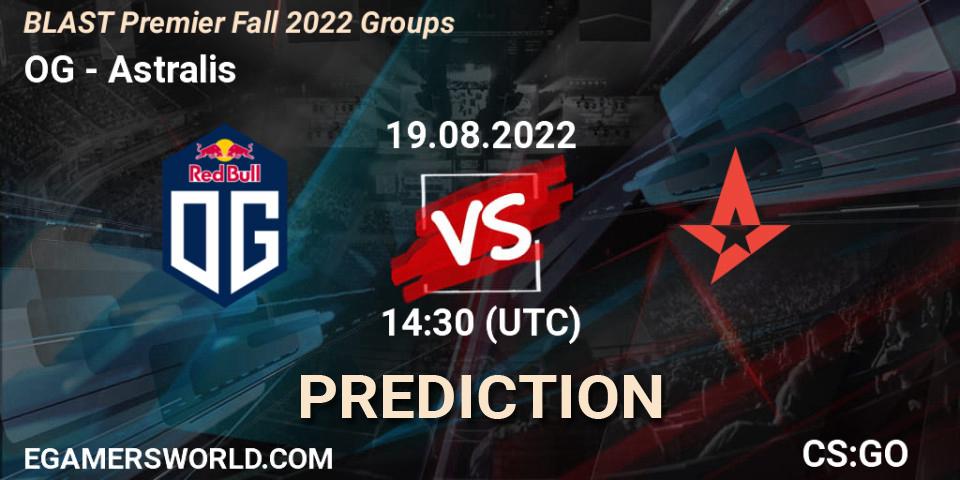 OG vs Astralis: Match Prediction. 19.08.22, CS2 (CS:GO), BLAST Premier Fall 2022 Groups