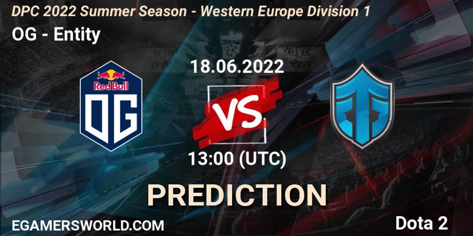 OG vs Entity: Match Prediction. 18.06.2022 at 13:55, Dota 2, DPC WEU 2021/2022 Tour 3: Division I