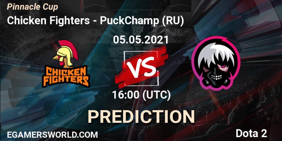 Chicken Fighters vs PuckChamp (RU): Match Prediction. 05.05.2021 at 12:59, Dota 2, Pinnacle Cup 2021 Dota 2