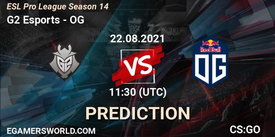 G2 Esports vs OG: Match Prediction. 22.08.21, CS2 (CS:GO), ESL Pro League Season 14