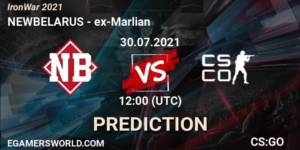 NEWBELARUS vs ex-Marlian: Match Prediction. 30.07.2021 at 12:30, Counter-Strike (CS2), IronWar