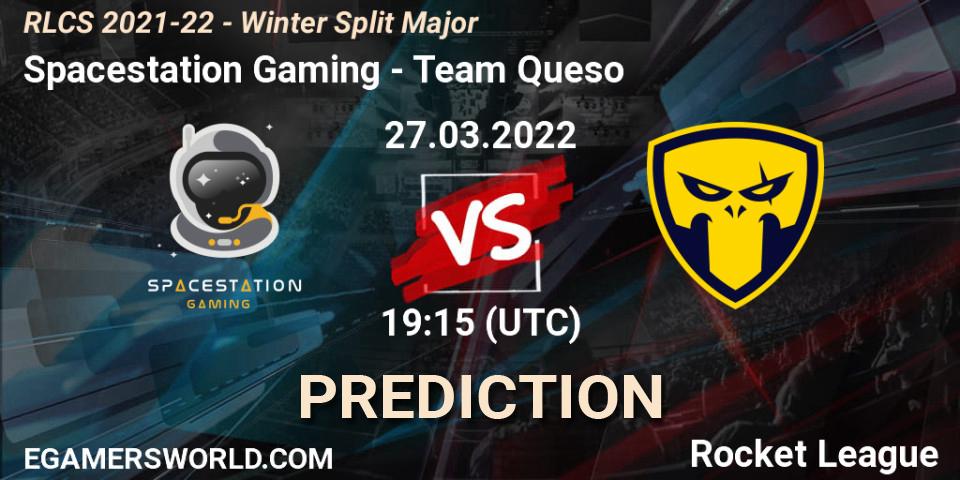 Spacestation Gaming vs Team Queso: Match Prediction. 27.03.2022 at 19:15, Rocket League, RLCS 2021-22 - Winter Split Major