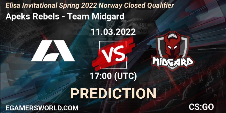 Apeks Rebels vs Team Midgard: Match Prediction. 11.03.2022 at 17:00, Counter-Strike (CS2), Elisa Invitational Spring 2022 Norway Closed Qualifier