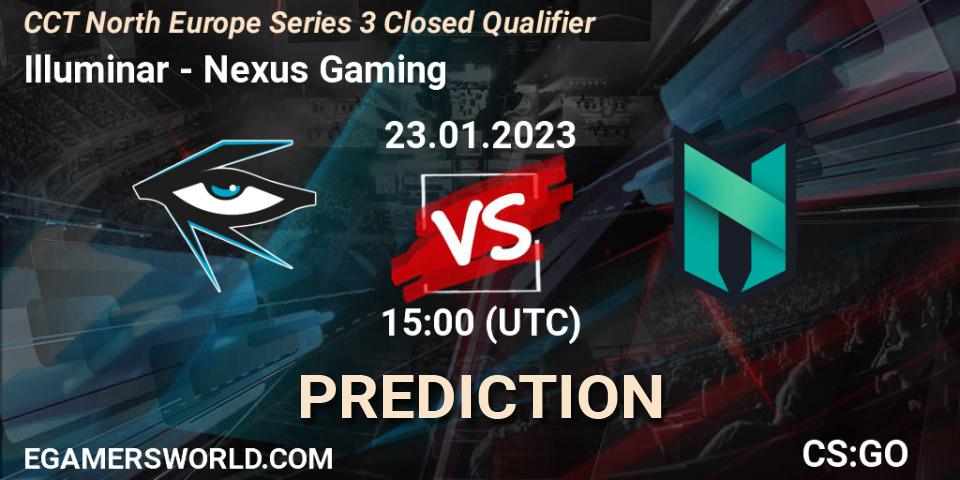 Illuminar vs Nexus Gaming: Match Prediction. 23.01.2023 at 15:00, Counter-Strike (CS2), CCT North Europe Series 3 Closed Qualifier