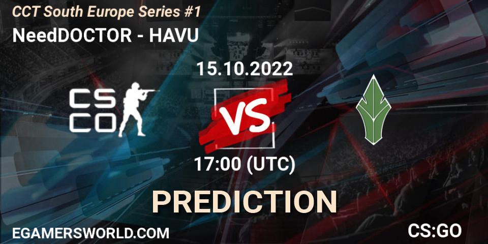 NeedDOCTOR vs HAVU: Match Prediction. 15.10.2022 at 17:00, Counter-Strike (CS2), CCT South Europe Series #1