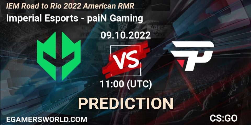 Imperial Esports vs paiN Gaming: Match Prediction. 09.10.2022 at 11:00, Counter-Strike (CS2), IEM Road to Rio 2022 American RMR