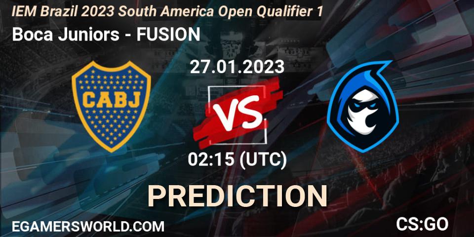 Boca Juniors vs FUSION: Match Prediction. 27.01.2023 at 02:15, Counter-Strike (CS2), IEM Brazil Rio 2023 South America Open Qualifier 1