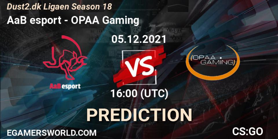 AaB esport vs OPAA Gaming: Match Prediction. 05.12.2021 at 16:00, Counter-Strike (CS2), Dust2.dk Ligaen Season 18