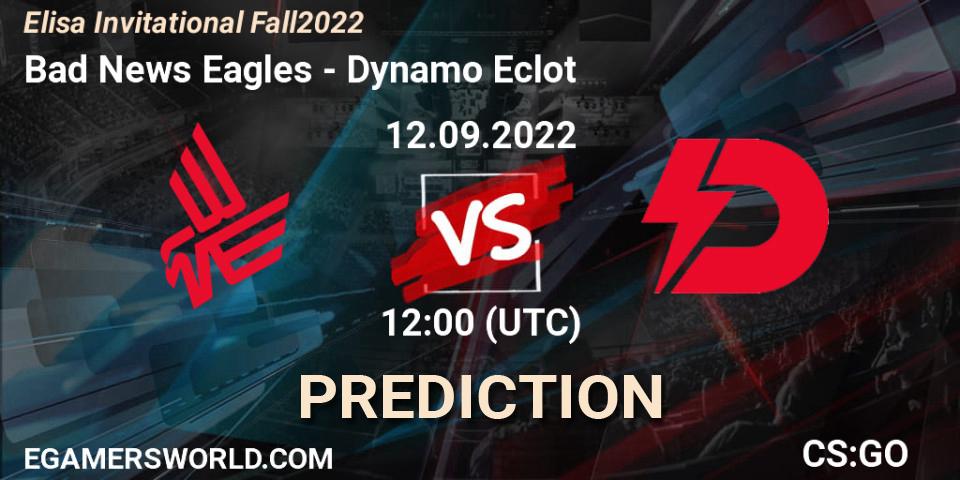 Bad News Eagles vs Dynamo Eclot: Match Prediction. 12.09.2022 at 12:00, Counter-Strike (CS2), Elisa Invitational Fall 2022
