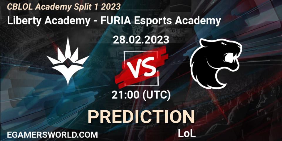 Liberty Academy vs FURIA Esports Academy: Match Prediction. 28.02.23, LoL, CBLOL Academy Split 1 2023