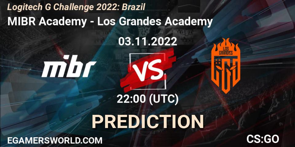 MIBR Academy vs Los Grandes Academy: Match Prediction. 03.11.2022 at 22:00, Counter-Strike (CS2), Logitech G Challenge 2022: Brazil