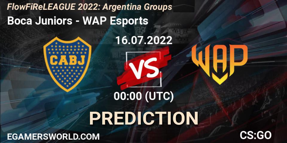 Boca Juniors vs WAP Esports: Match Prediction. 15.07.2022 at 23:00, Counter-Strike (CS2), FlowFiReLEAGUE 2022: Argentina Groups