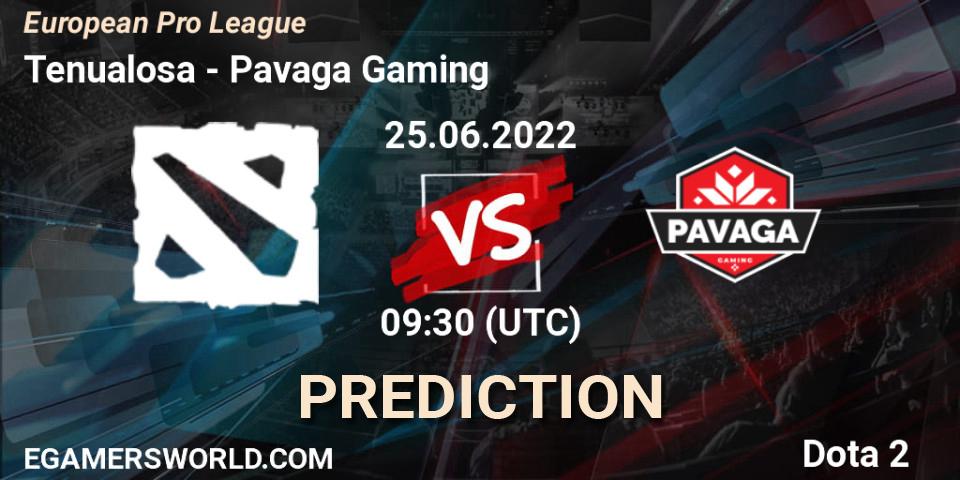 Tenualosa vs Pavaga Gaming: Match Prediction. 25.06.22, Dota 2, European Pro League