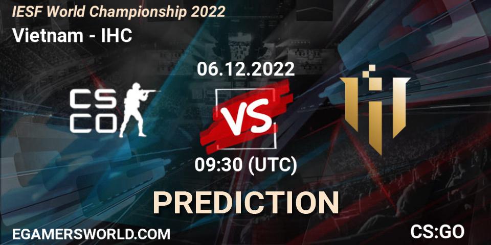 Team Vietnam vs IHC: Match Prediction. 07.12.22, CS2 (CS:GO), IESF World Championship 2022