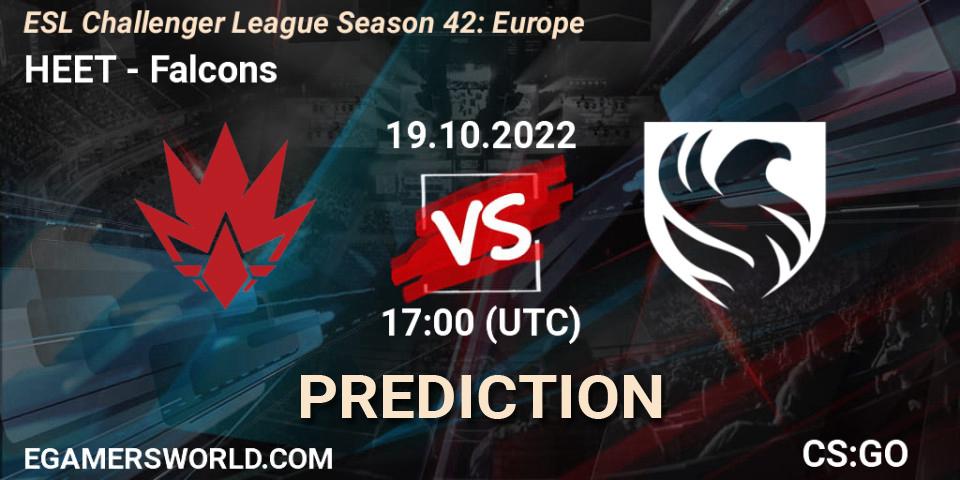 HEET vs Falcons: Match Prediction. 19.10.22, CS2 (CS:GO), ESL Challenger League Season 42: Europe
